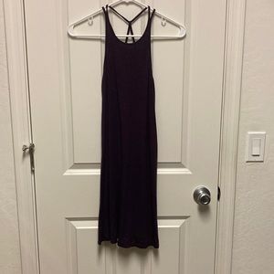 Purple Express summer dress, size S. Paired with brand new flip flops size 8.
